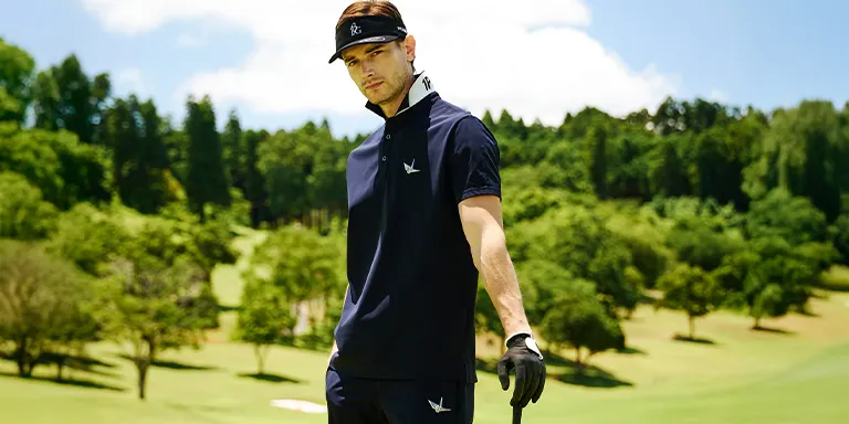 1piu1uguale3メンズゴルフ ポロシャツ・モックネック