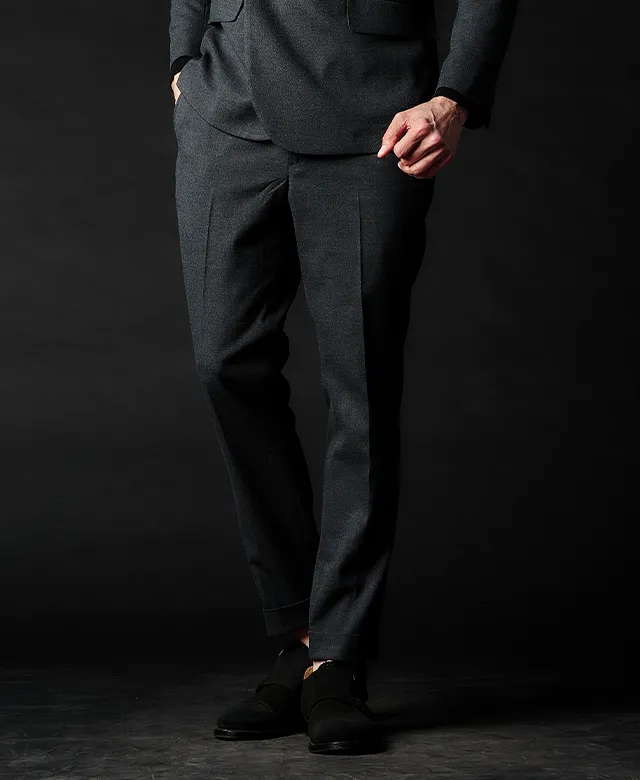 1PIU1UGUALE3 RIB TAPERED SLACKS
