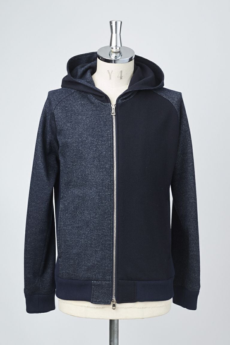 1piu1uguale3 ジャケット |MRB447-WCT008-99 CRAZY RIB PARKA［BLACK］