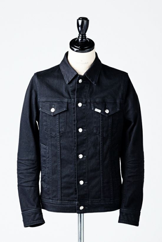 1piu1uguale3 ジャケット |MRB464-CTU216-DN98 3RD［BLACK ONE WASH］