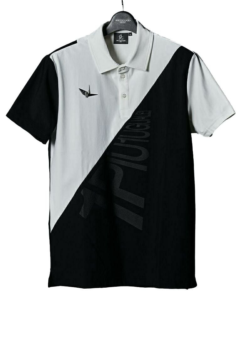S/S POLO DIAGONAL SWITCH［BLACK］ | VATOMCE | 1PIU1UGUALE3正規店