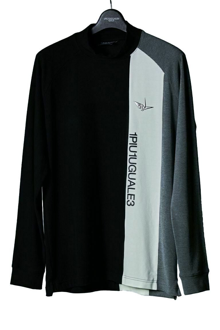 ウノピュウ L/S MOCK NECK STRIPE メンズXL 黒 L/S MOCK NECK STRIPE［BLACK］ | VATOMCE | 1PIU1UGUALE3正規店