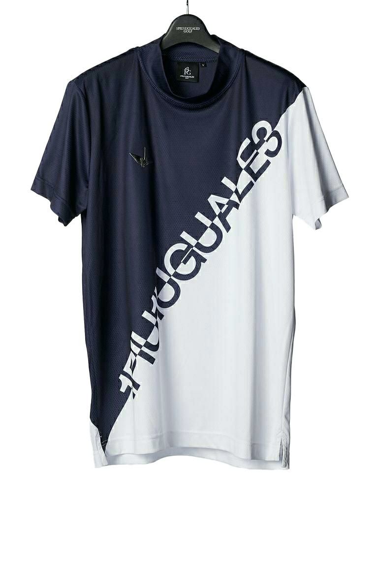 S/S MOCK NECK 1PIU1UGUALE3 DIAGONAL LOGO［WHITE］ | VATOMCE