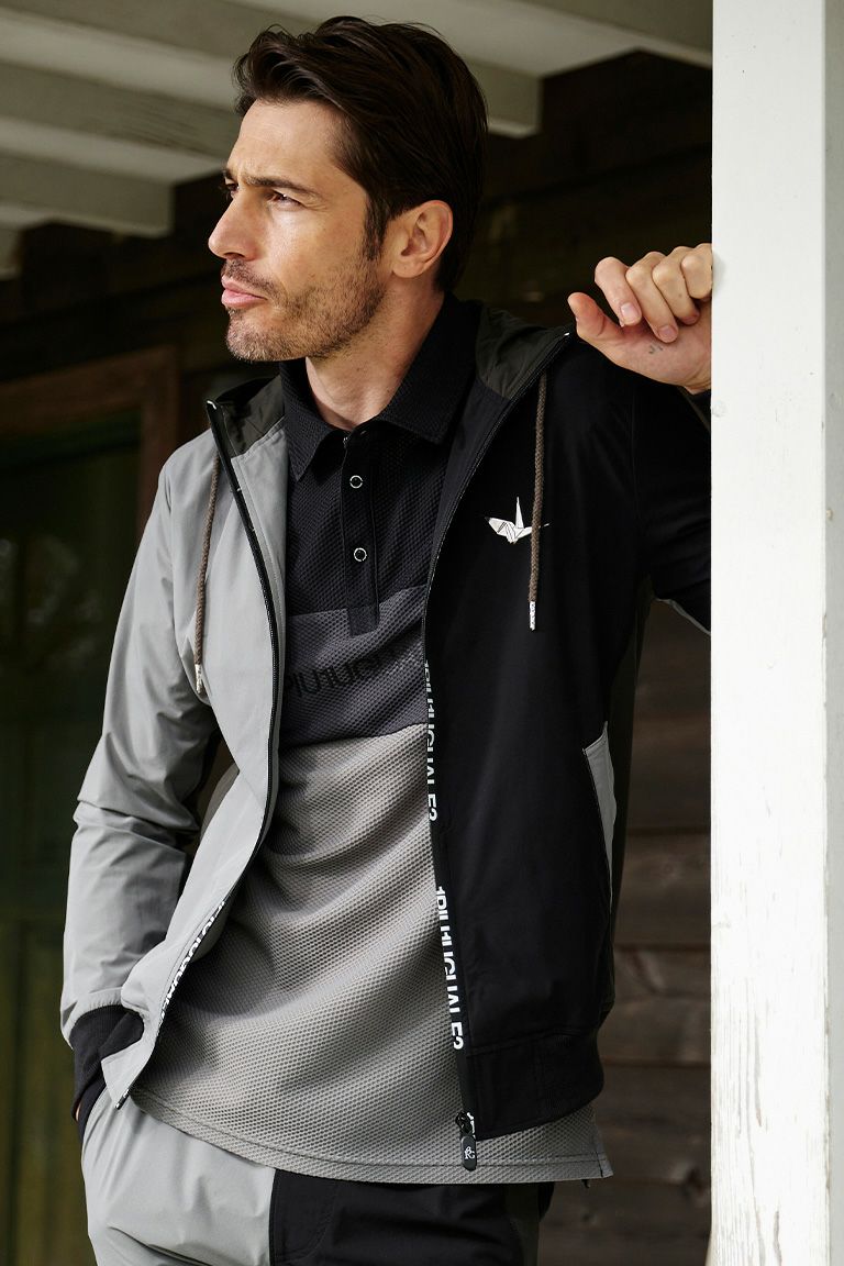 だんくん、phenix orcashellメンズジャージ グレー/ブラック phenix WINDSTOPPER® by GORE-TEX LABS CITY SIDEWINDER JACKET (CHARCOAL