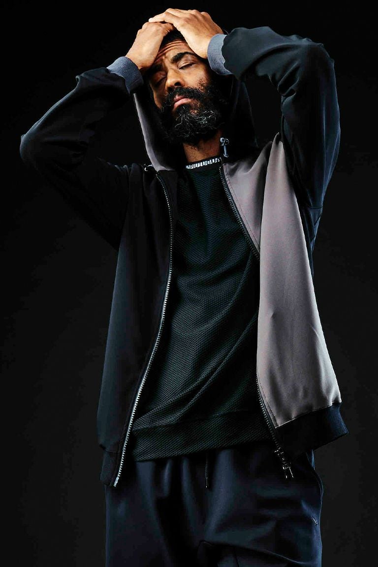 113 SPORT × THESAINT MAFIA CRAZY ZIP UP PARKA［BLACK/GRAY