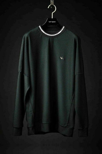113 SPORT TECHNICAL MESH BLACK LOOSE FIT CREW［BLACK］ | VATOMCE 