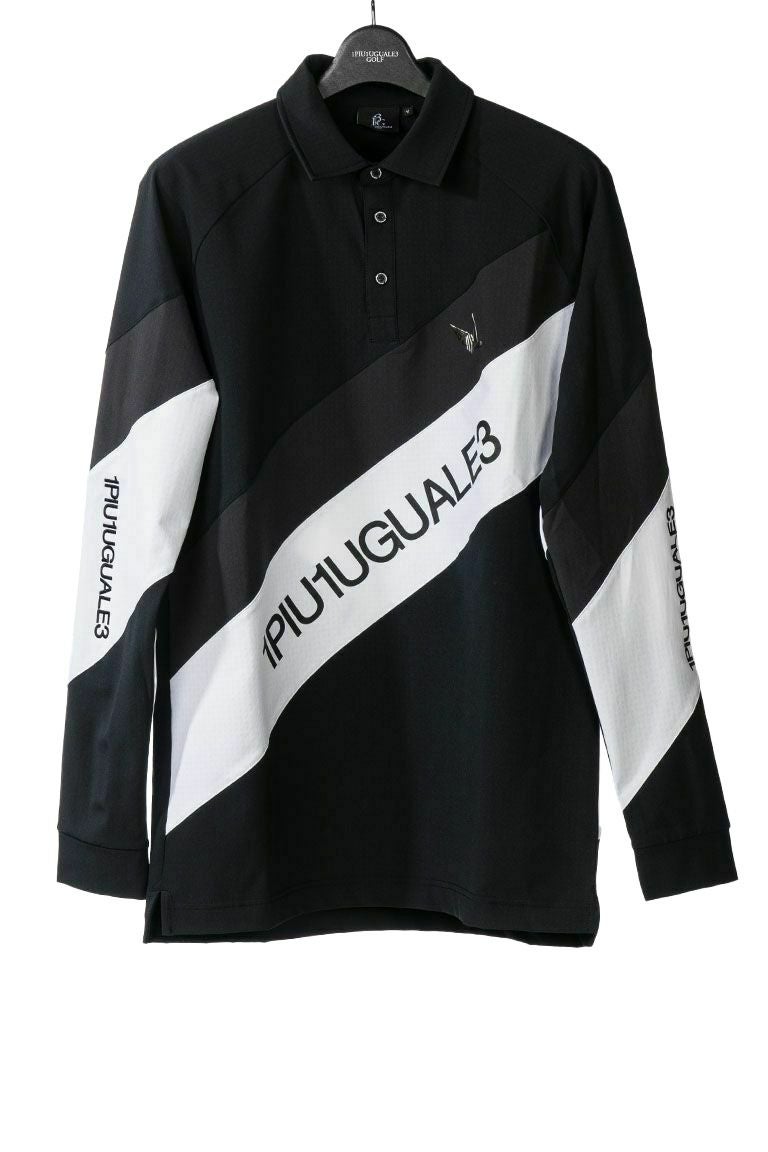 DIAGONAL SWITCH POLO L/S［BLACK］ | VATOMCE | 1PIU1UGUALE3正規店