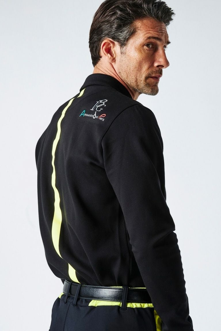 ★新品/定価4.4万★ 1PIU1UGUALE3 ADP ポロ 3 ブラック ADP L/S BACK LINE POLO ［BLACK］ | VATOMCE | 1PIU1UGUALE3正規店