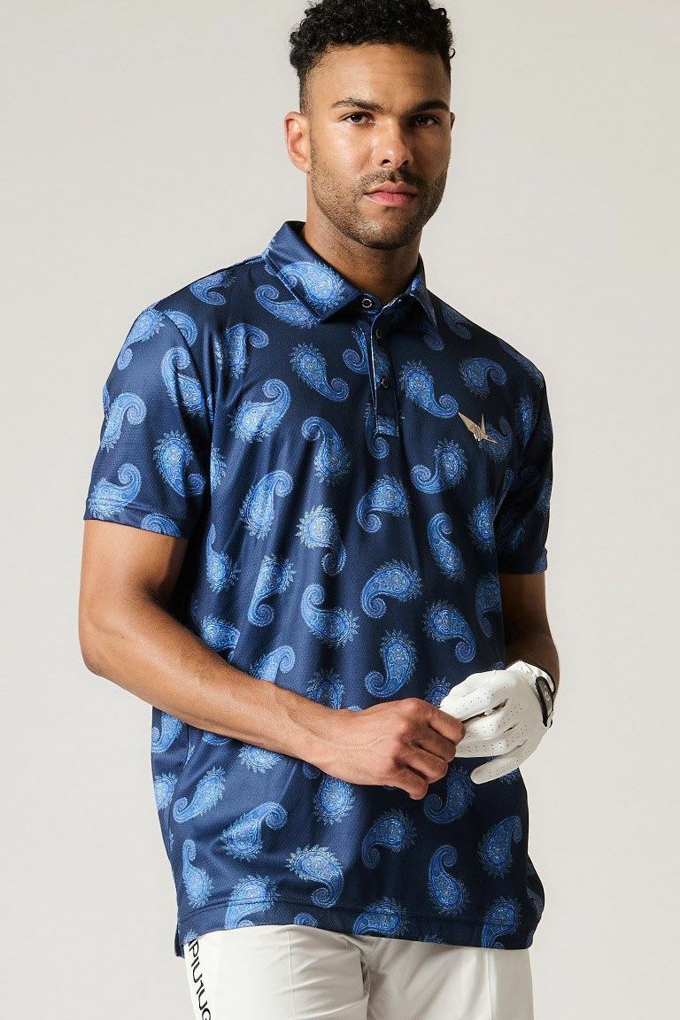 S/S POLO PAISLEY［NAVY］ | VATOMCE | 1PIU1UGUALE3正規店