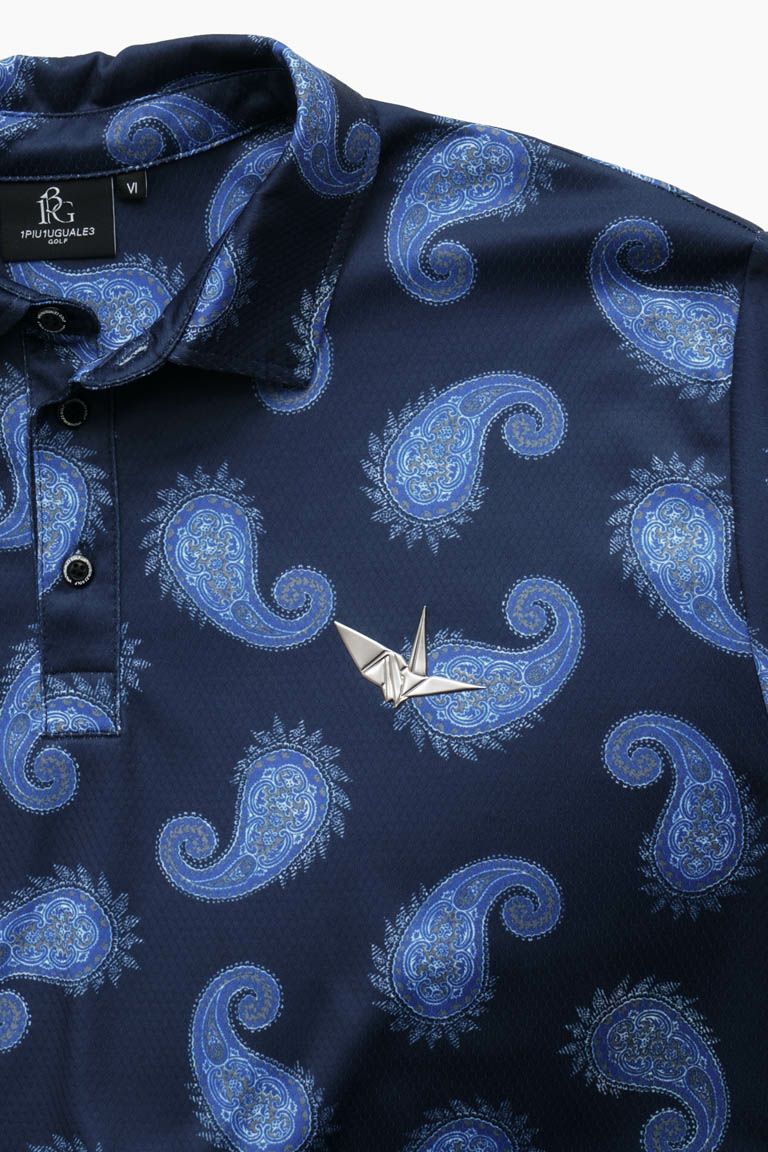 ★美品/定価4.8万★ 1PIU1UGUALE3GOLF スウィッチポロ 3 S/S POLO PAISLEY［NAVY］ | VATOMCE | 1PIU1UGUALE3正規店