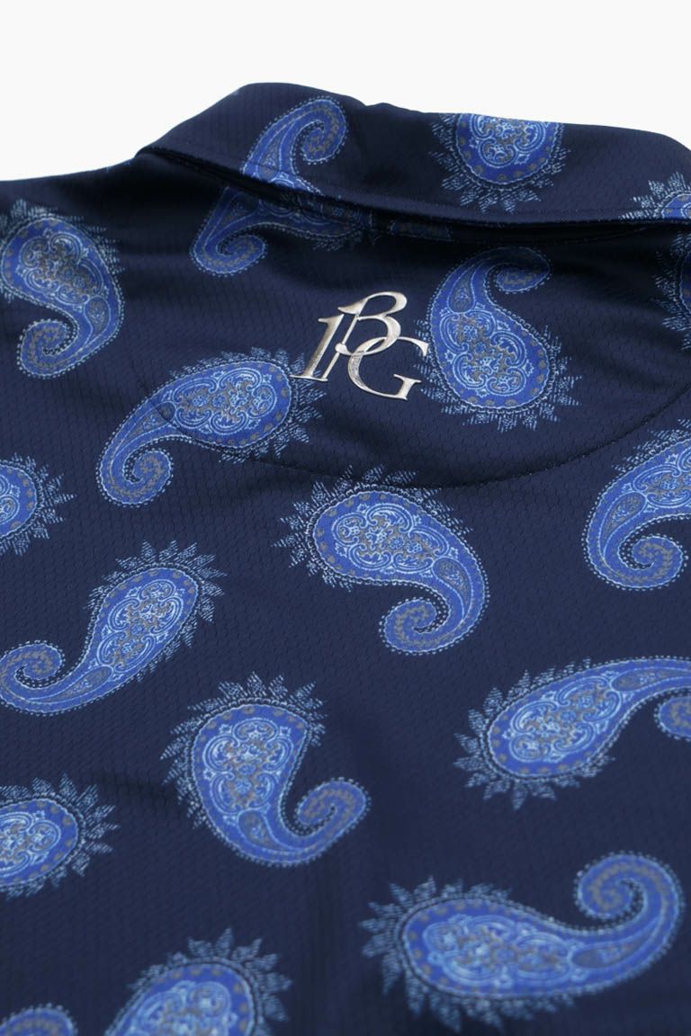 1PIU1UGUALE3 GOLF ペイズリー柄 ポロシャツ Ｖ（Ｌ） S/S POLO PAISLEY［NAVY］ | VATOMCE | 1PIU1UGUALE3正規店