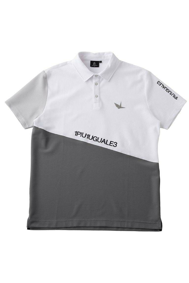 S/S POLO DIAGONAL SWITCH［WHITE］ | VATOMCE | 1PIU1UGUALE3正規店