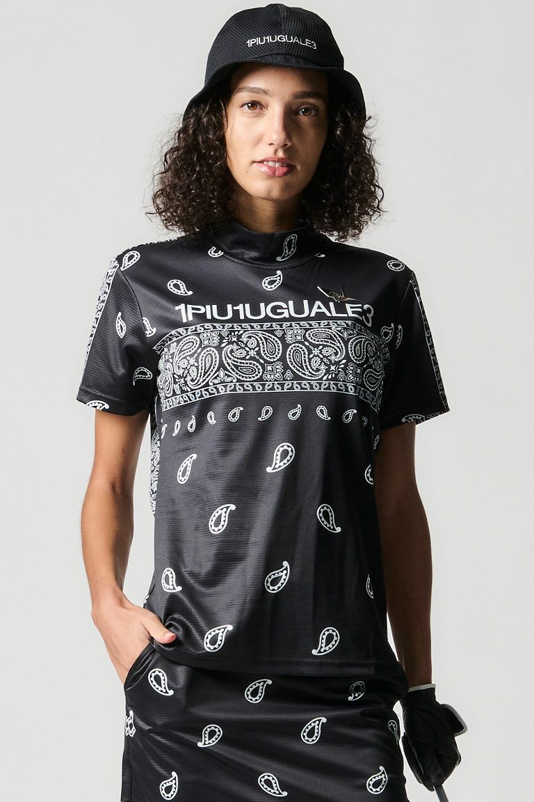 LADIES' S/S MOCK NECK BANDANA［BLACK］ | VATOMCE | 1PIU1UGUALE3正規店