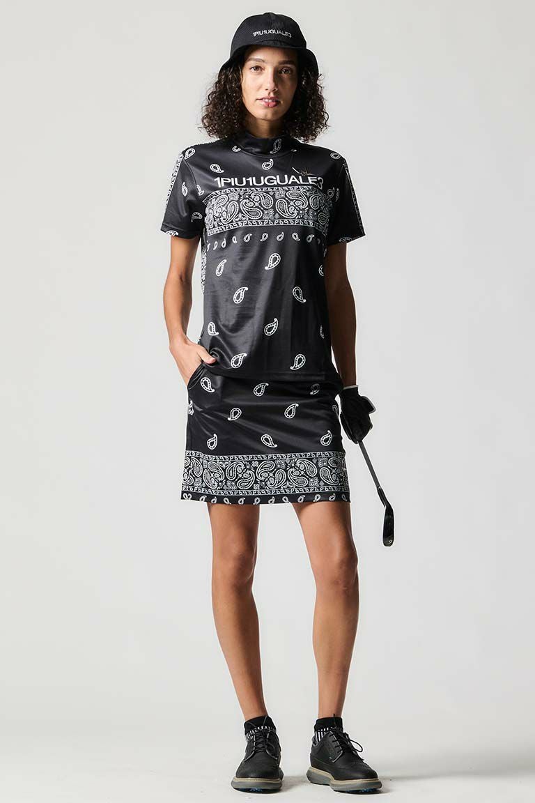 LADIES' S/S MOCK NECK BANDANA［BLACK］ | VATOMCE | 1PIU1UGUALE3正規店