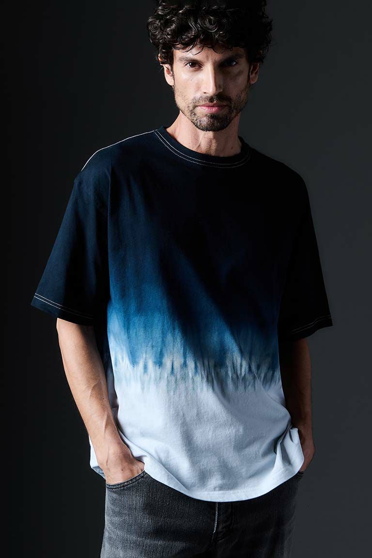 113 GRADATION TEE［BLUE BLACK］ | VATOMCE | 1PIU1UGUALE3正規店