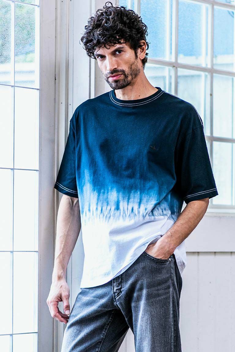 113 GRADATION TEE［BLUE BLACK］ | VATOMCE | 1PIU1UGUALE3正規店