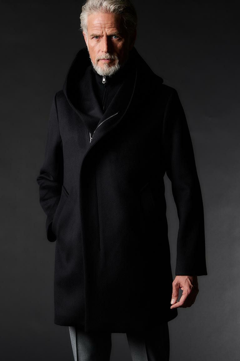 WRAP HOODED COAT［BLACK］ | VATOMCE | 1PIU1UGUALE3正規店