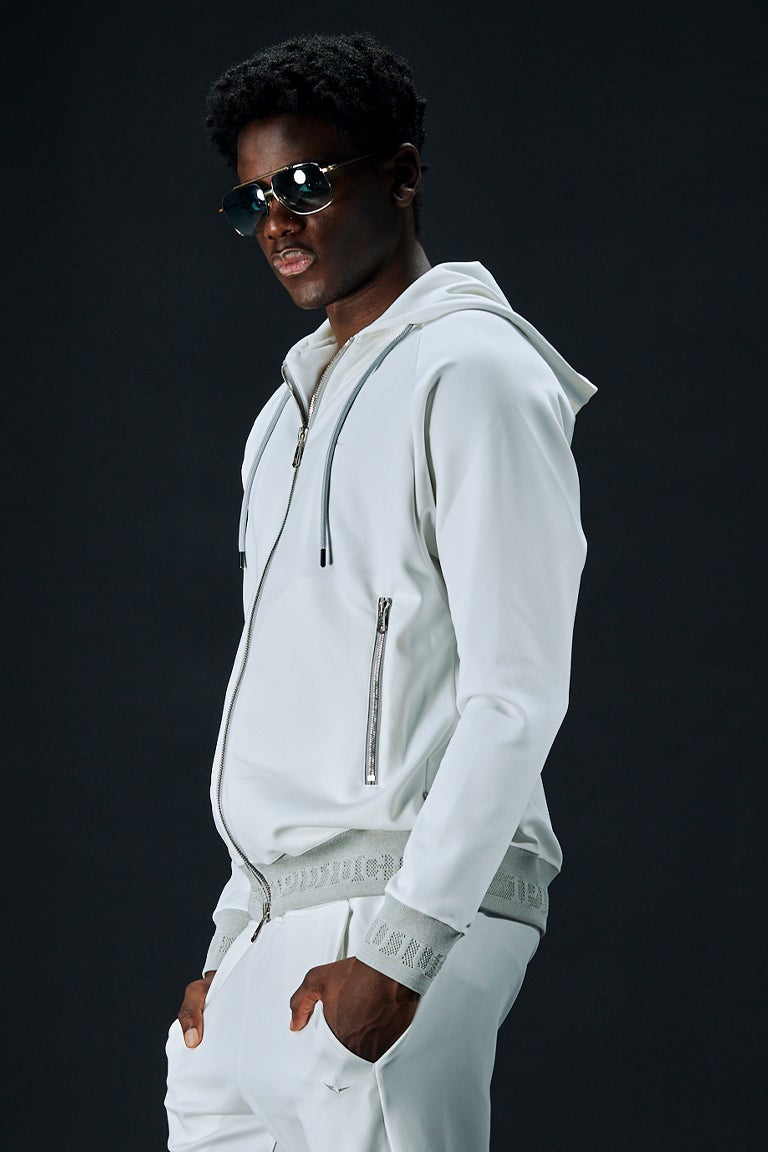 メンズウェア 1PIU1UGUALE3 113 SPORT HYBRID NECK L/S 113 SPORT LIMITED COMFORT 2-TONE ZIP UP PARKA［WHITE］ | VATOMCE
