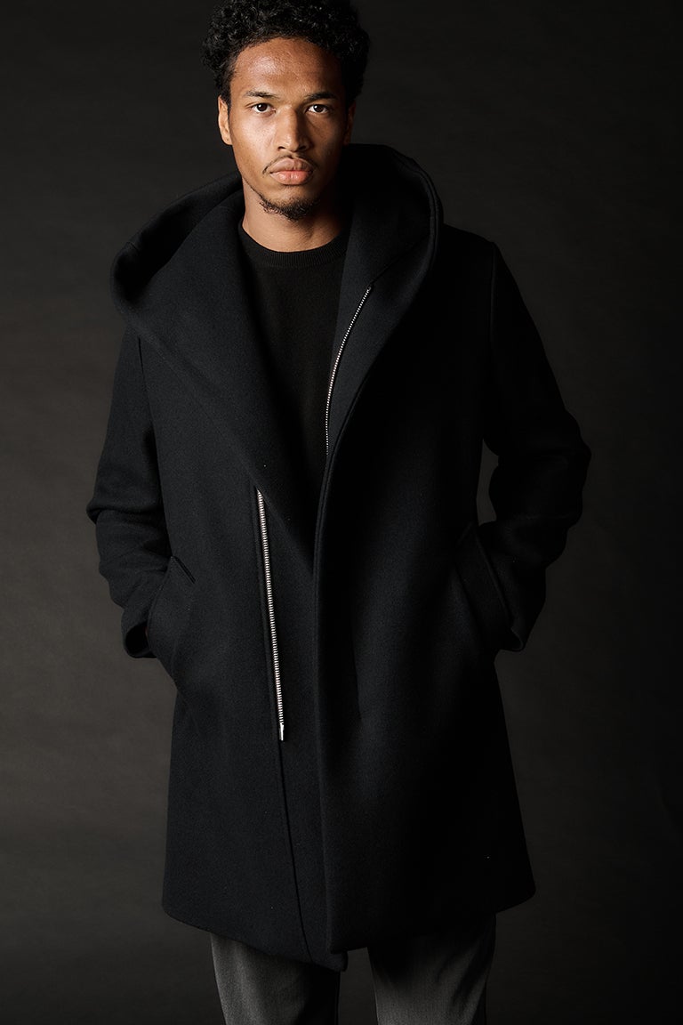 WRAP HOODED COAT［BLACK］11月入荷予定 | VATOMCE | 1PIU1UGUALE3正規店