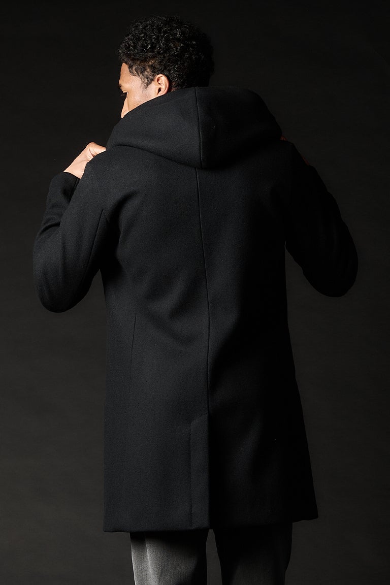 WRAP HOODED COAT［BLACK］11月入荷予定 | VATOMCE | 1PIU1UGUALE3正規店