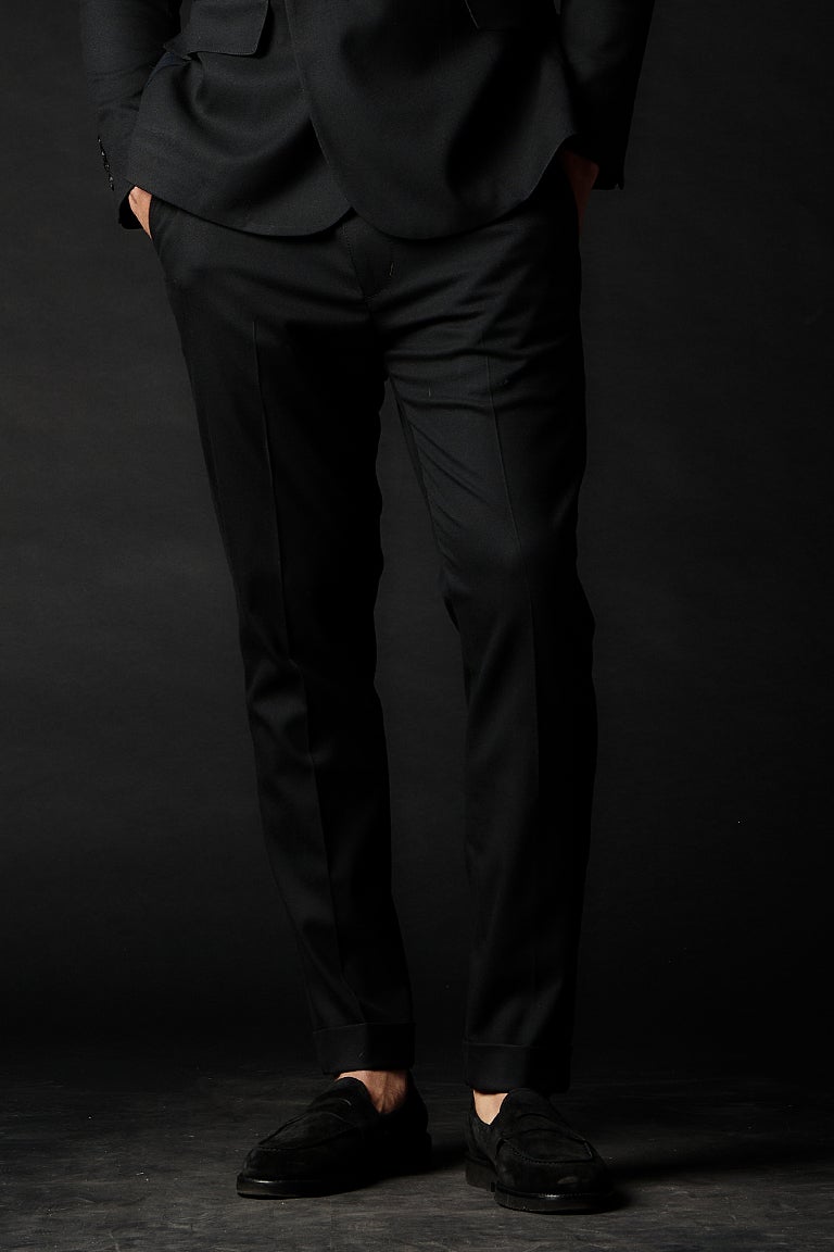 RIB TAPERED SLACKS［BLACK］9月入荷予定 | VATOMCE | 1PIU1UGUALE3正規店