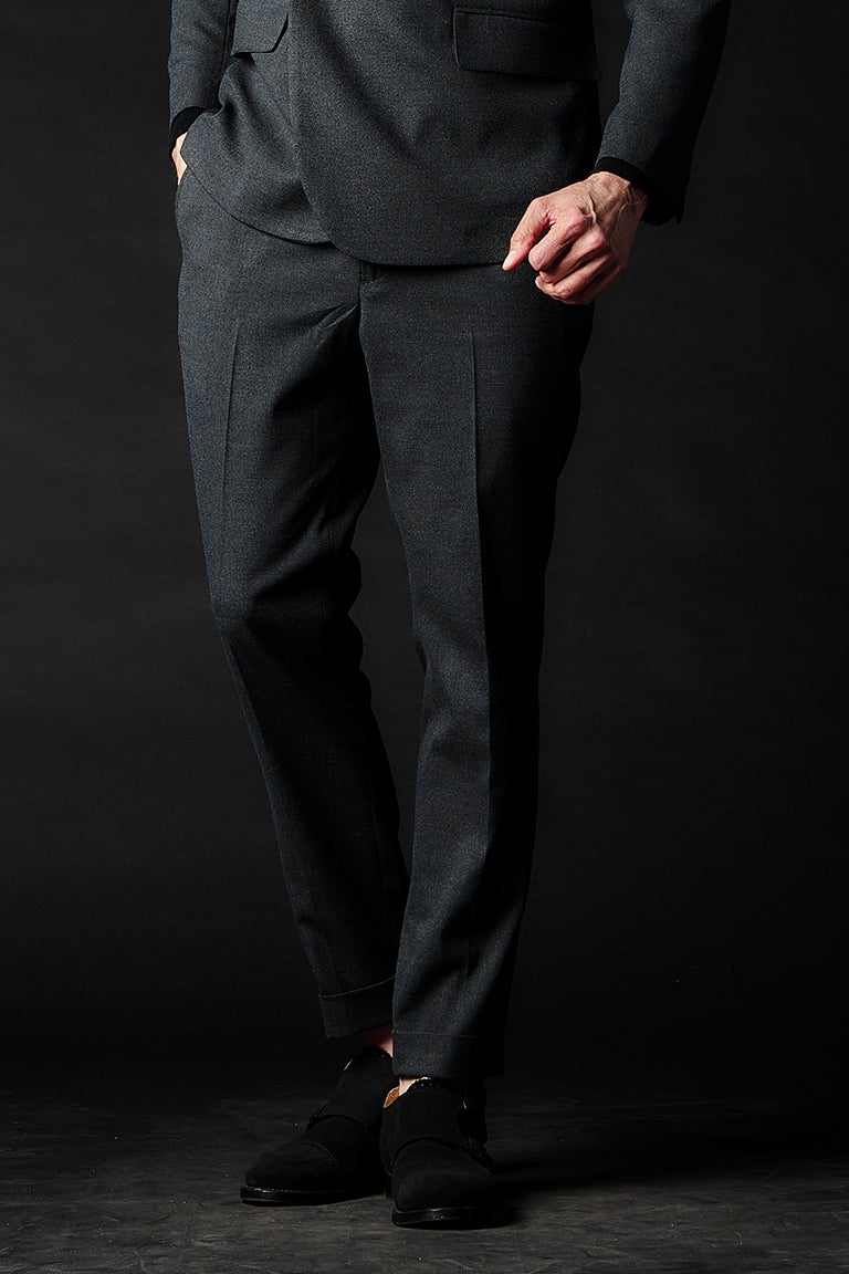 RIB TAPERED SLACKS［D.GRAY］9月入荷予定 | VATOMCE | 1PIU1UGUALE3正規店