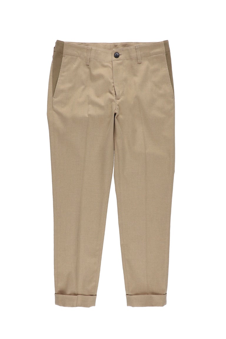 RIB TAPERED SLACKS［L.BEIGE］9月入荷予定 | VATOMCE | 1PIU1UGUALE3