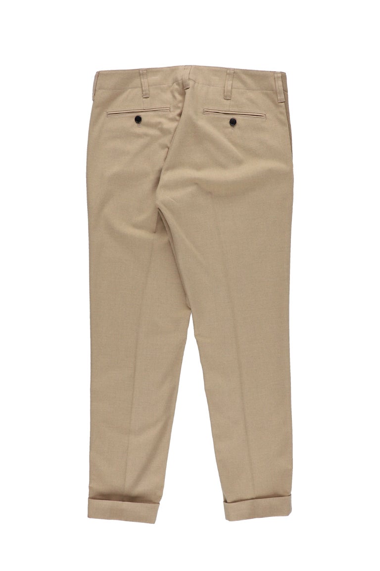 RIB TAPERED SLACKS［L.BEIGE］9月入荷予定 | VATOMCE | 1PIU1UGUALE3