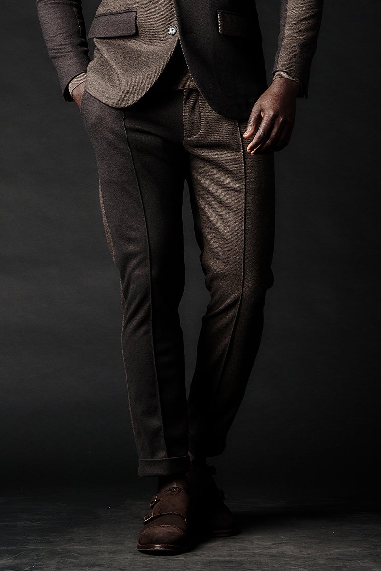 CRAZY COMFY CREASE SLACKS［D.BROWN］ | VATOMCE | 1PIU1UGUALE3正規店