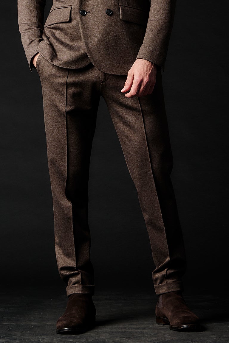 COMFY CREASE SLACKS［BROWN］11月入荷予定 | VATOMCE | 1PIU1UGUALE3