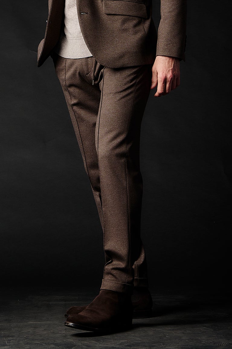 COMFY CREASE SLACKS［BROWN］11月入荷予定 | VATOMCE | 1PIU1UGUALE3