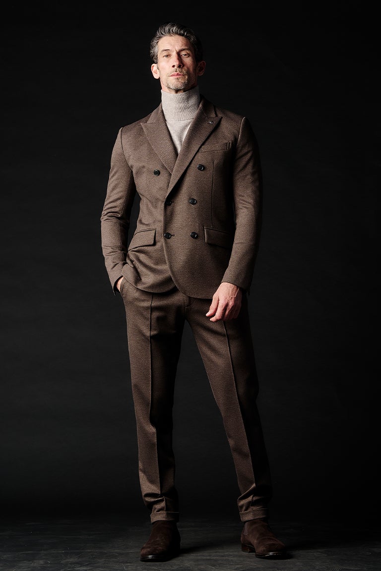 COMFY CREASE SLACKS［BROWN］11月入荷予定 | VATOMCE | 1PIU1UGUALE3
