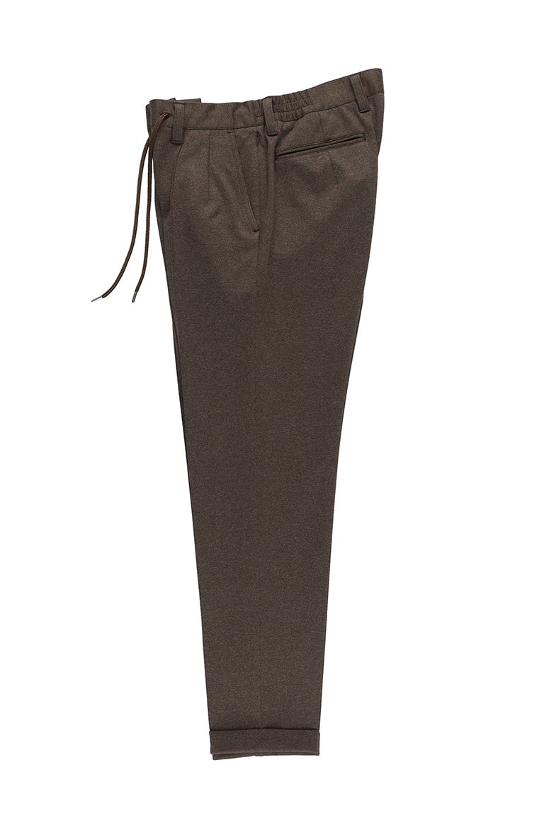 COMFY CREASE SLACKS［BROWN］11月入荷予定 | VATOMCE | 1PIU1UGUALE3