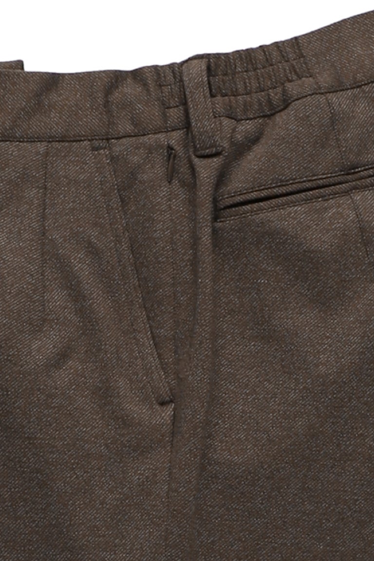 COMFY CREASE SLACKS［BROWN］11月入荷予定 | VATOMCE | 1PIU1UGUALE3