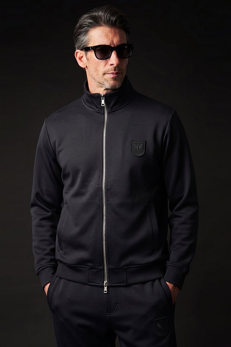 BLACK MILITARY Vol.27 GERMAN TRACK JACKET WITH WAPPEN［BLACK/BLACK